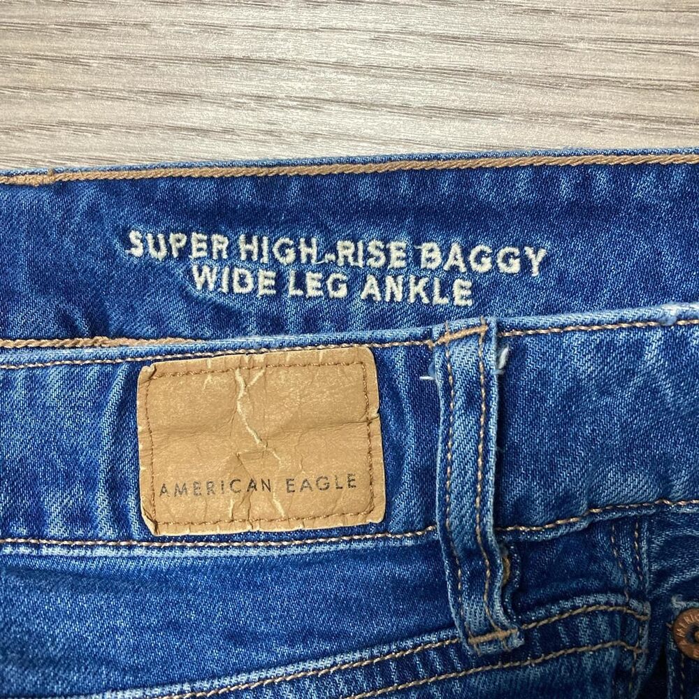 American Eagle Super High-Rise Baggy Wide Leg Ankle Size 8 Short - Picture 7 of 8